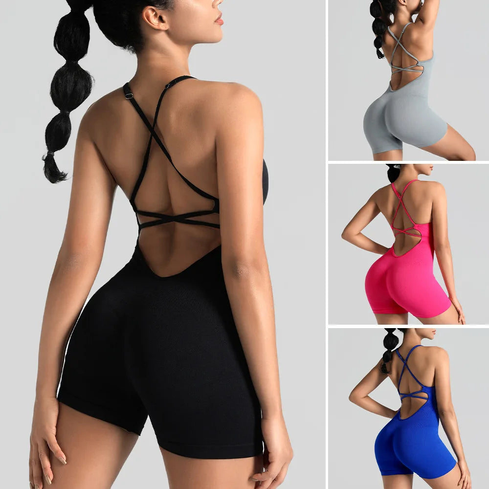 Yoga Set Combinaison Fitness Sculptante & Respirante